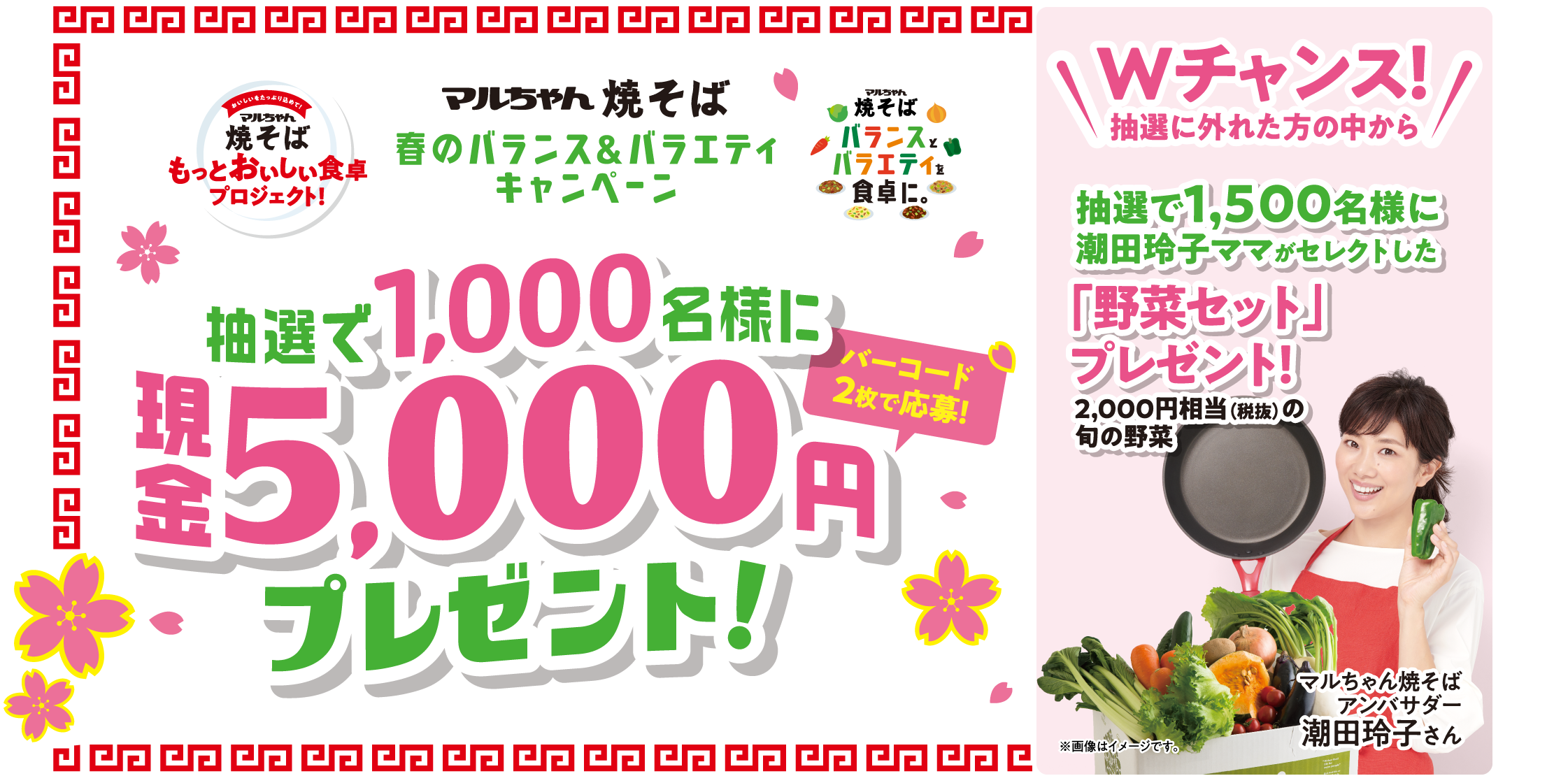  春のバランス＆バラエティキャンペーン 現金5000円プレゼント